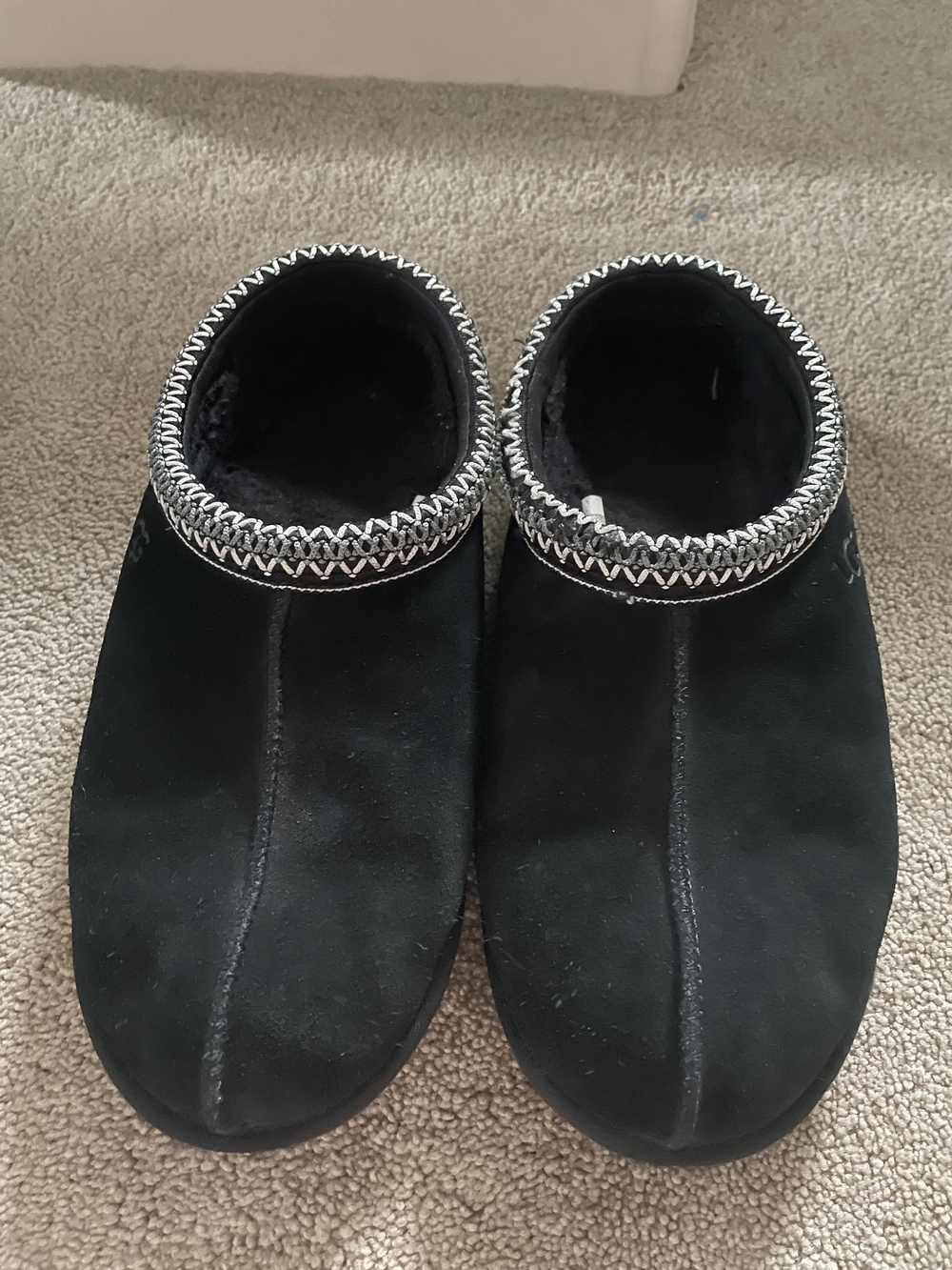 UGG Black Slip-On Kids Clog with Contrasting Trim